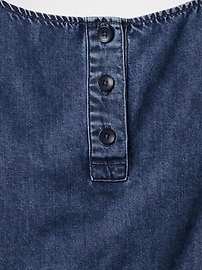 UltraSoft Denim Cropped Shell Tank