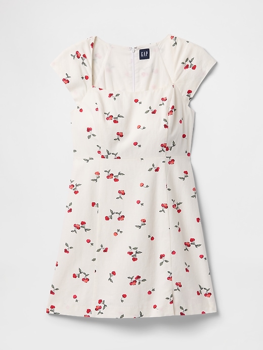 Image number 7 showing, Linen-Blend Cap-Sleeve Mini Dress