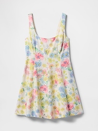 Linen-Blend Mini Dress