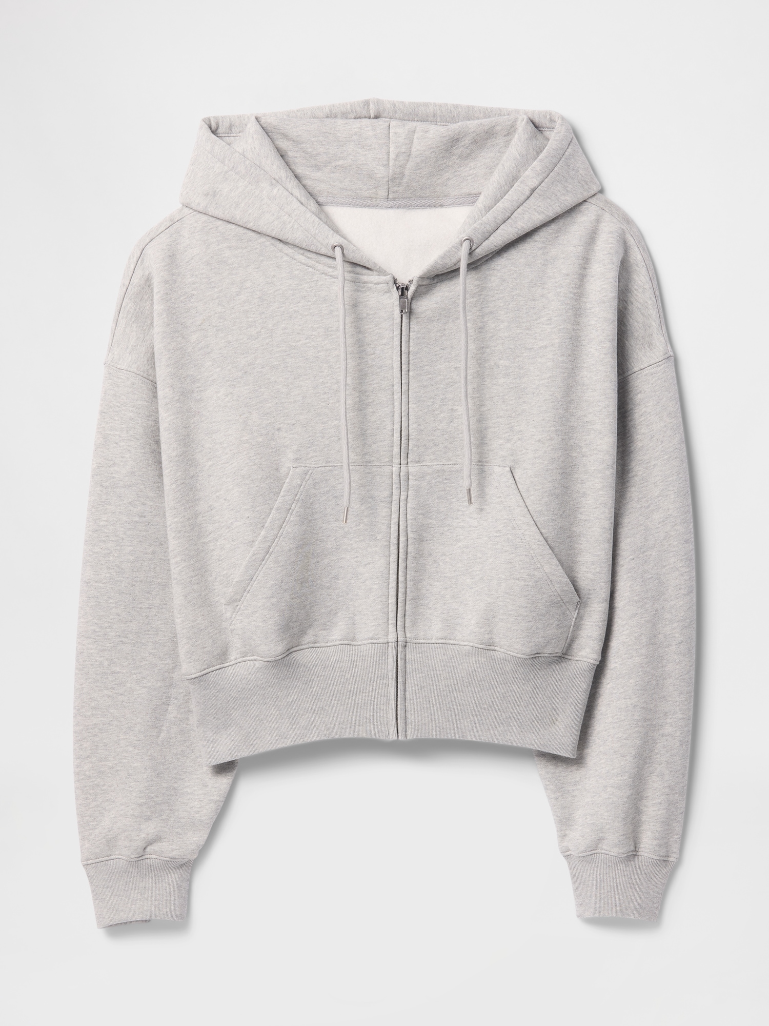 Gap Vintage Soft Full-zip Wedge Hoodie In Light Grey