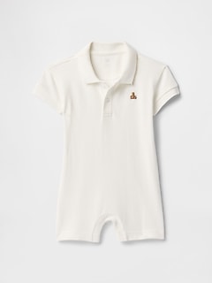 Baby Pique Polo Shorty One-Piece