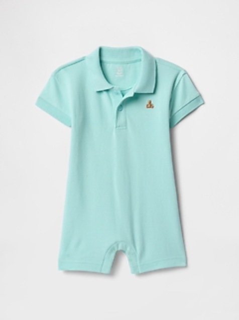 Baby Pique Polo Shorty One-Piece