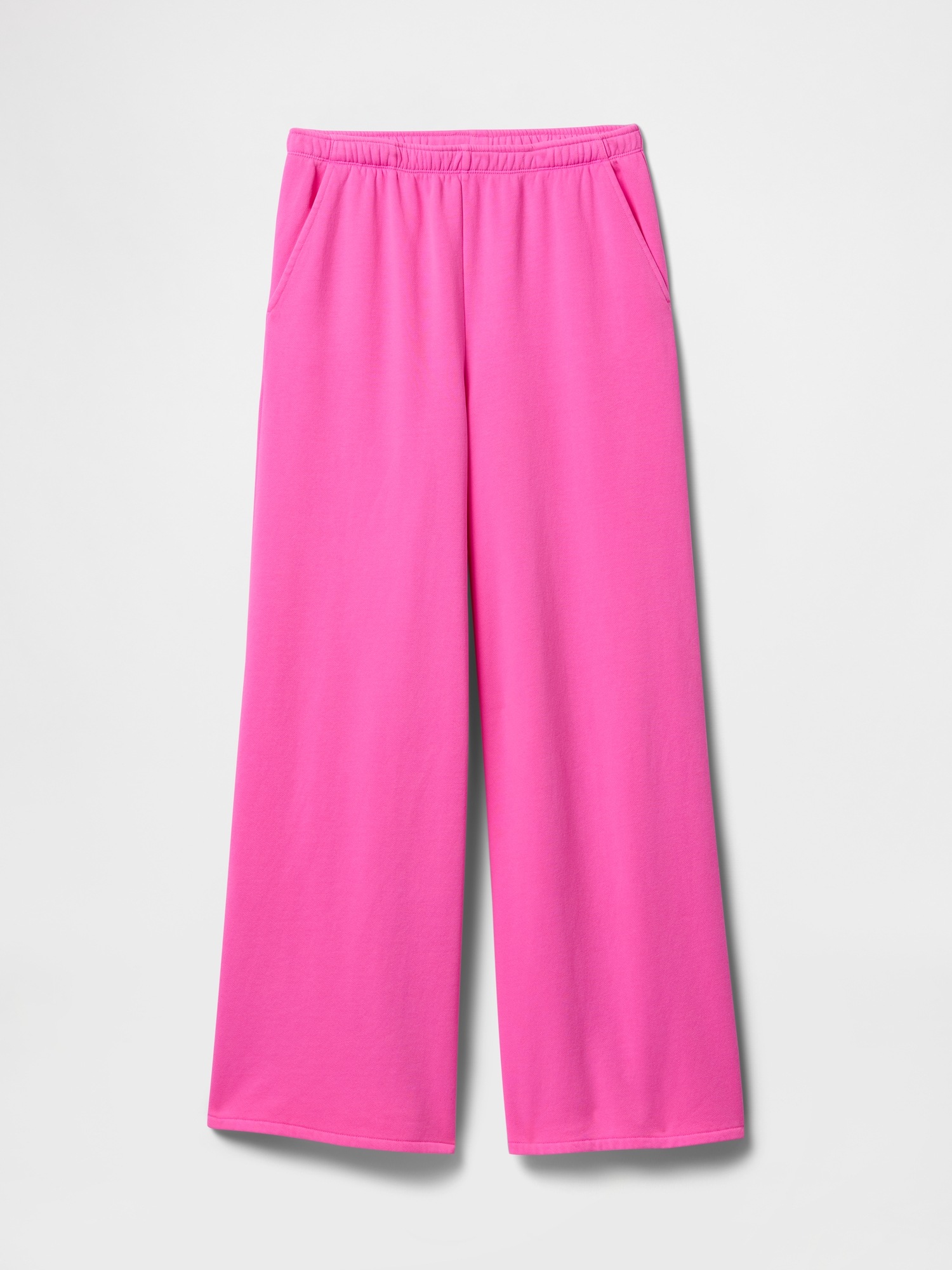 Shop Gap Vintagesoft Baggy Wide-leg Sweatpants In Standout Pink
