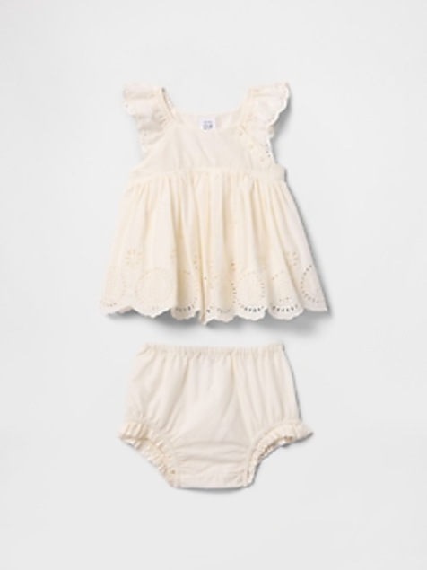 Baby Eyelet Cotton Outfit Set