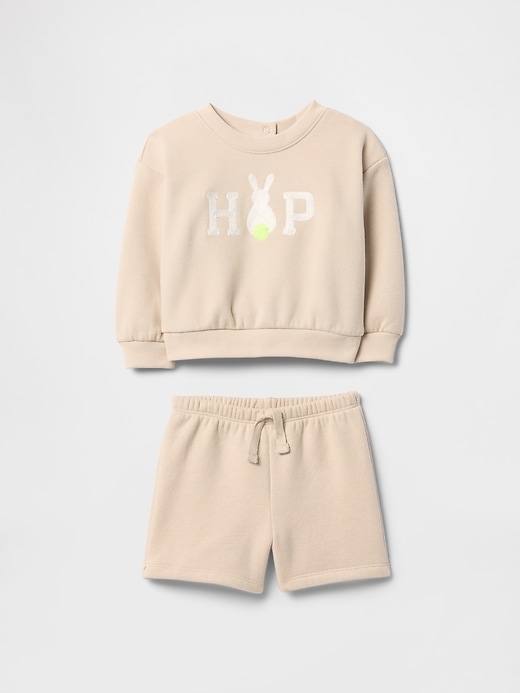 Image number 1 showing, Baby VintageSoft Bunny Logo Sweat Set