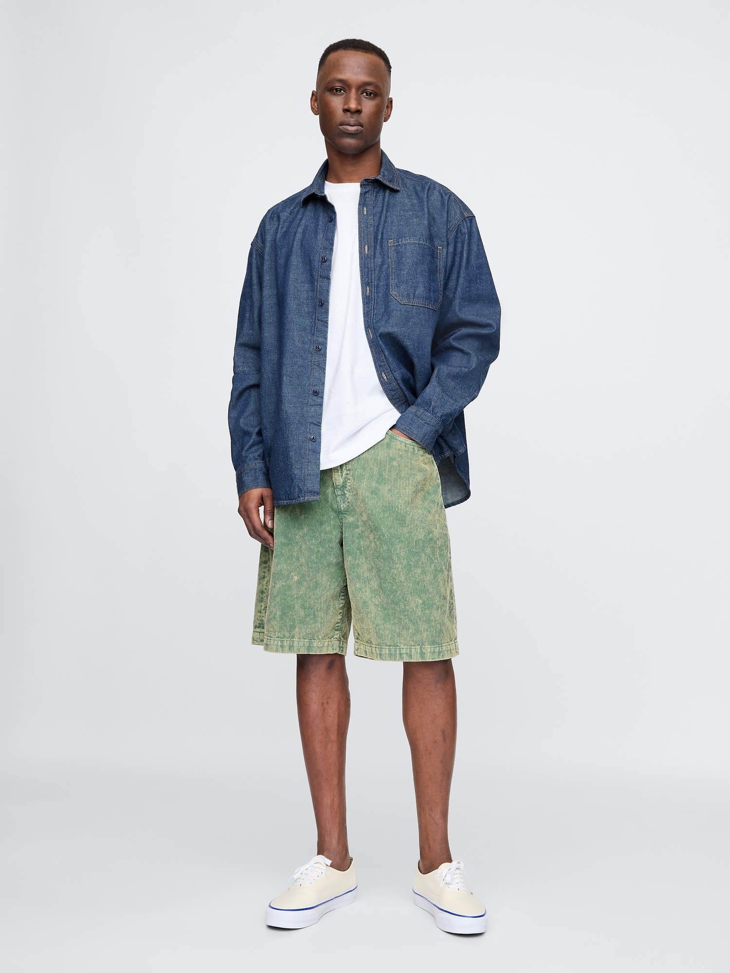 Washed Corduroy Shorts