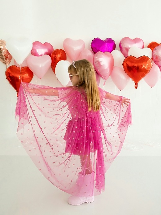 2 of 8 showing, with the color HEART of product Sweet Wink Glitter Heart Valentines Day Cape