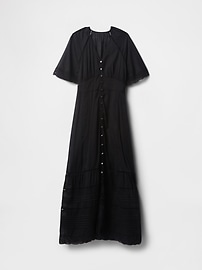 Lace-Trim Midi Dress