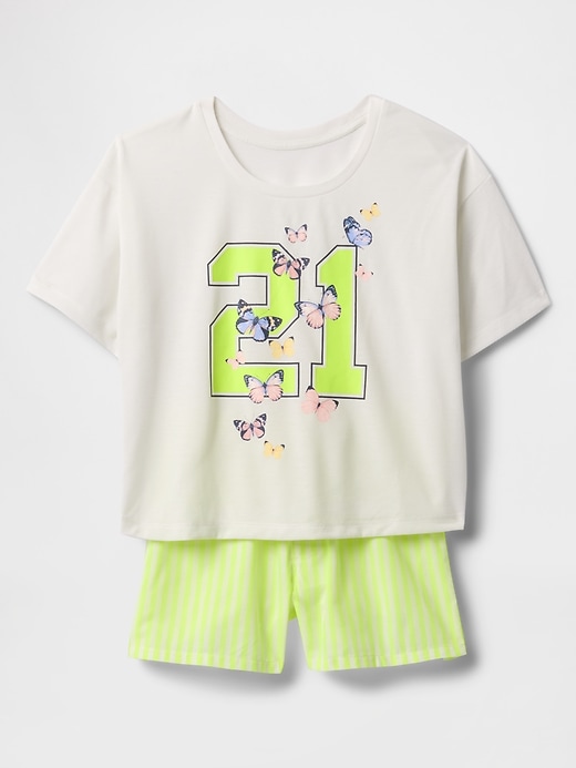 Image number 1 showing, Kids Recycled PJ Short Set