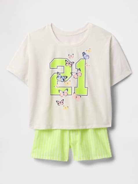 Kids Recycled PJ Short Set