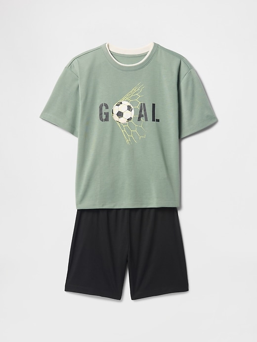 Image number 1 showing, Kids Recycled PJ Short Set