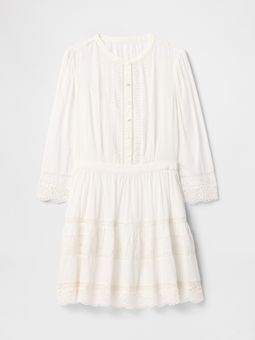 Image number 7 showing, Lace-Trim Mini Dress