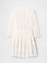 Lace-Trim Mini Dress