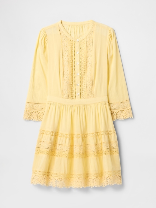 Image number 7 showing, Lace-Trim Mini Dress