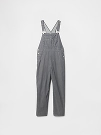 Denim Stripe Loose Overalls