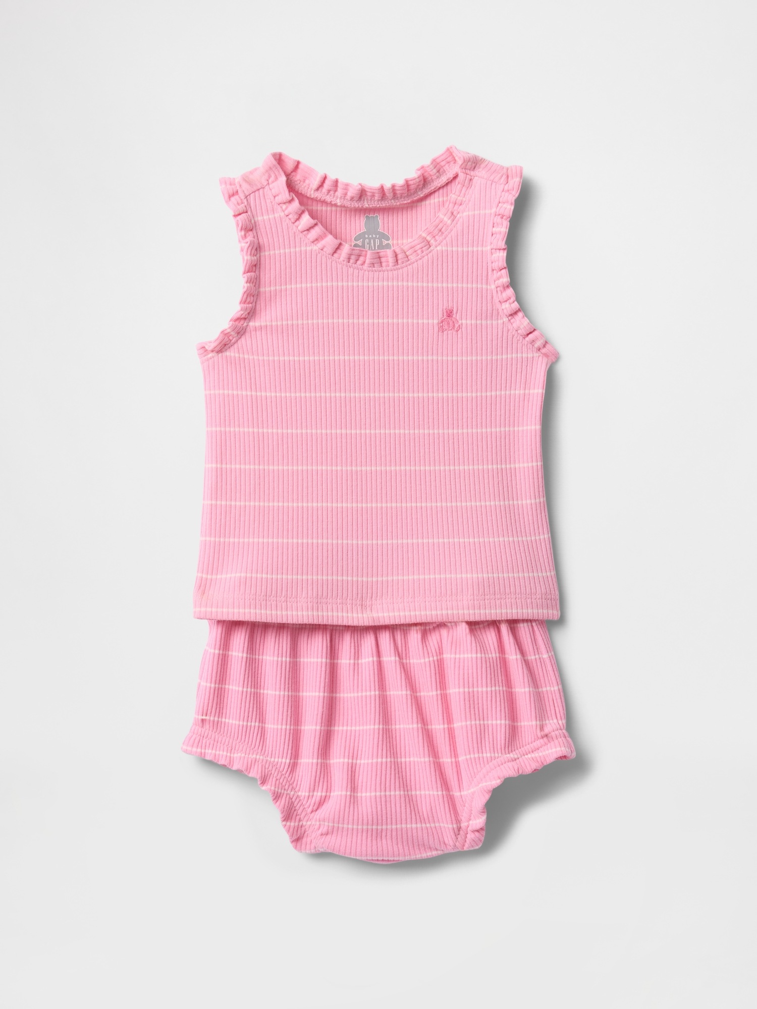Baby TinyRib Henley Outfit Set