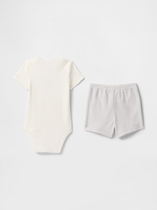 Image number 2 showing, Baby Supima® Bear Bodysuit Outfit Set