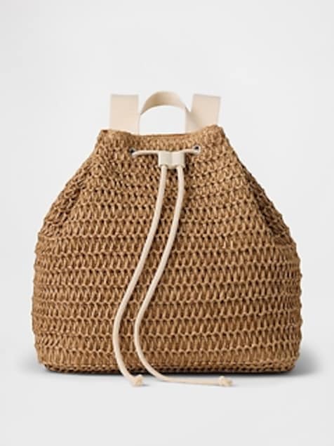 Kids Straw Bucket Backpack