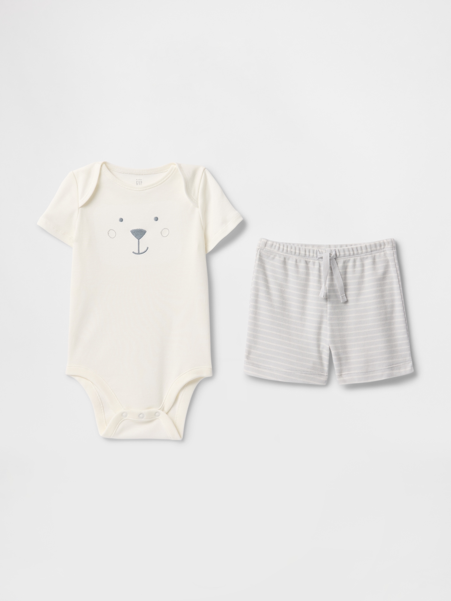 Baby Supima® Bear Bodysuit Outfit Set