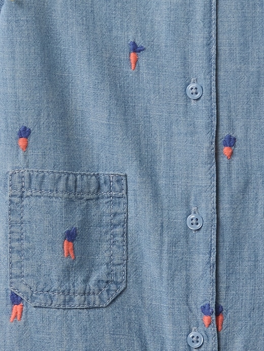 Image number 3 showing, Baby Peter Rabbit™ Chambray Shorty One-Piece