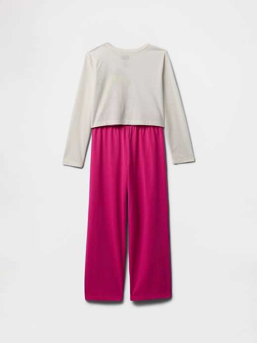 Image number 2 showing, Kids Princess Peach Cropped PJ Set