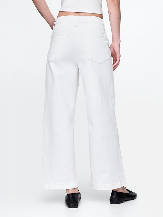 Image number 5 showing, High Rise Stride Wide-Leg Ankle Jeans