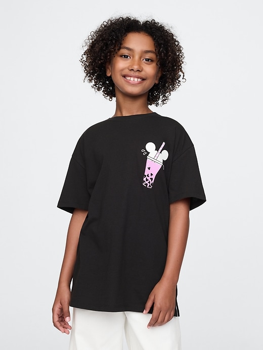 2 of 8 showing, with the color black of product Gap × Disney Kids Tunic T-Shirt