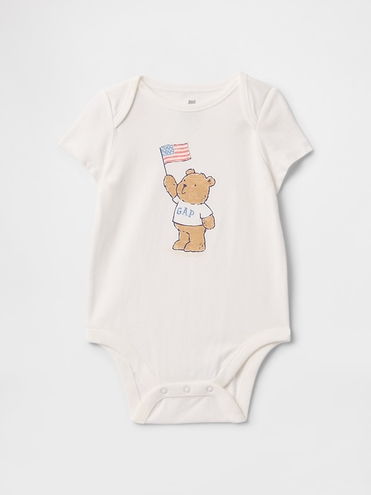 Image number 1 showing, Baby Brannan Bear Americana Logo Bodysuit