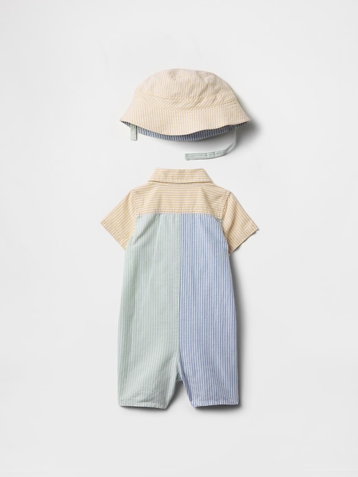 2 of 8 showing, with the color Colorblock of product Baby Oxford Shorty Outfit Set
