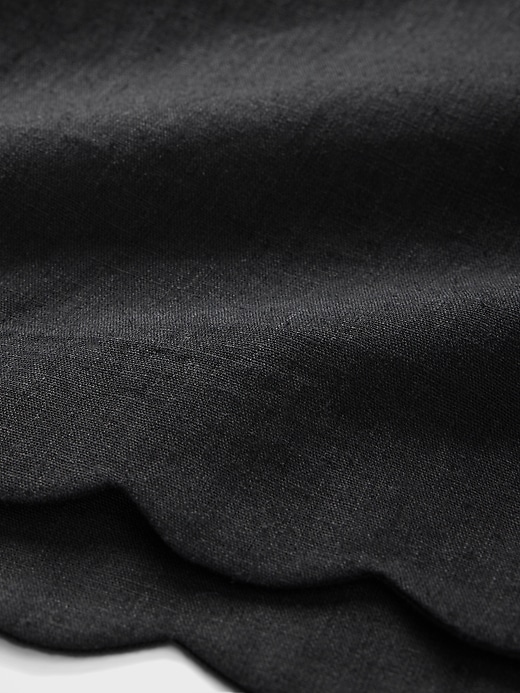 Image number 4 showing, Linen-Blend Scalloped Mini Skort