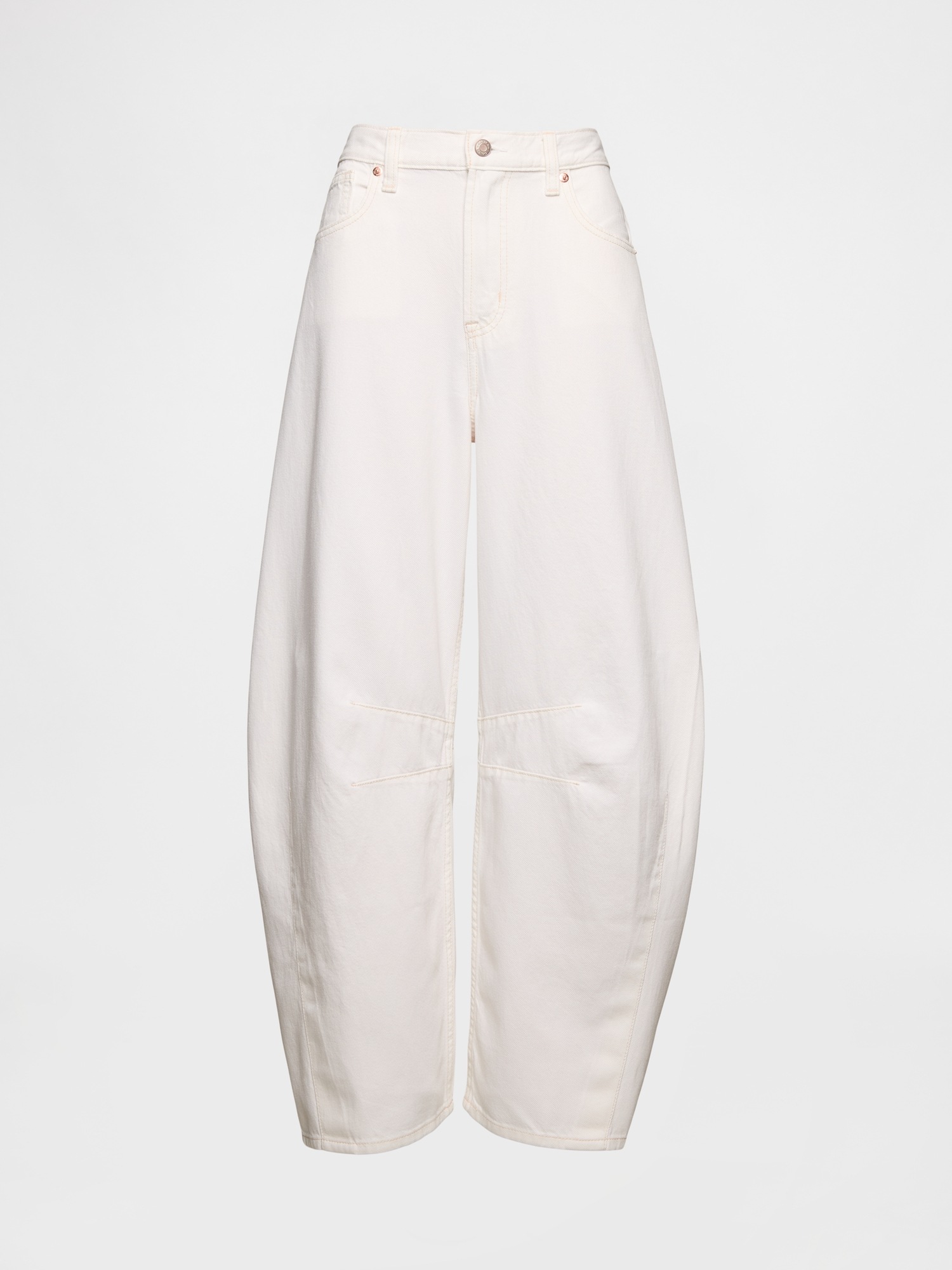 Gap High Rise Ultrasoft Horseshoe Jeans In Off White