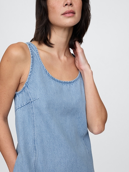 Image number 4 showing, UltraSoft Denim Mini Shift Dress