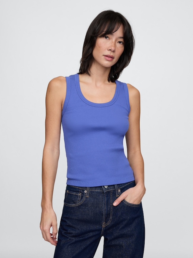 Rib Scoop Tank Top