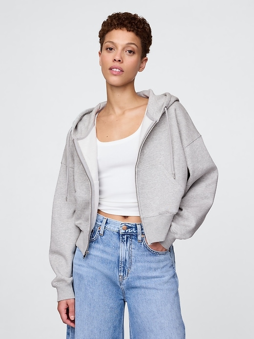 Image number 1 showing, VintageSoft Full-Zip Wedge Hoodie