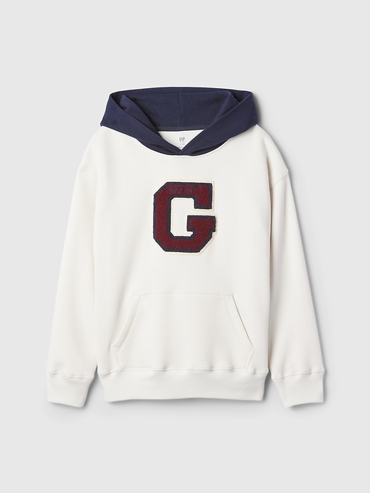 1 of 8 showing, with the color carls stone of product Kids VintageSoft Varsity Hoodie