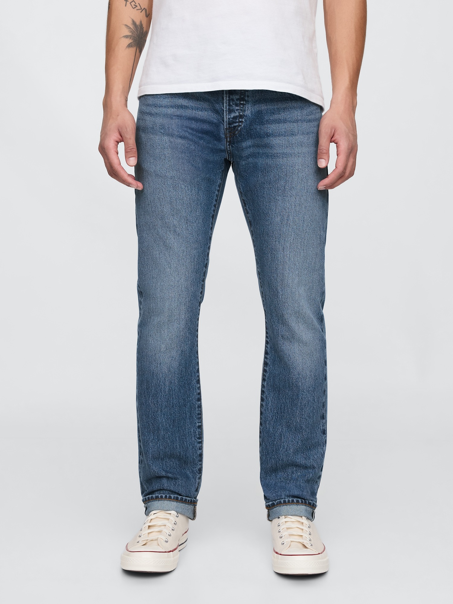 Мужские джинсы Gap Slim Selvedge Jeans — фото 2