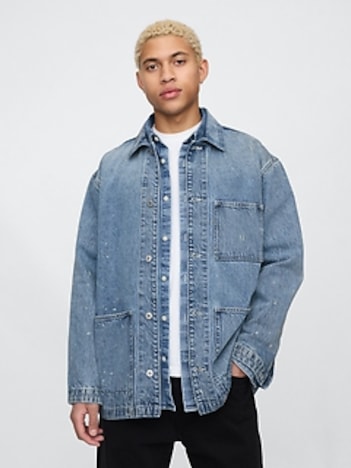 Painted Denim Chore Jacket