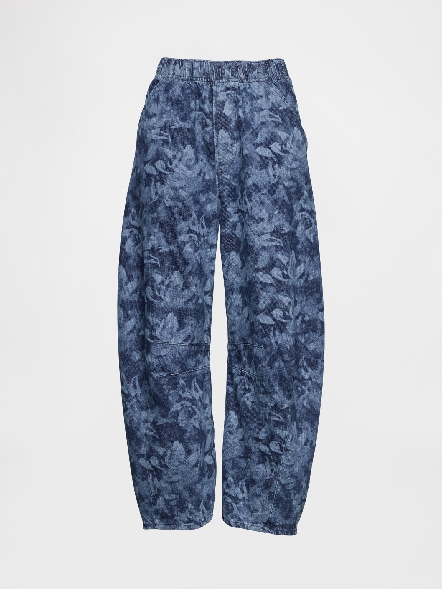Gap Mid Rise Ultrasoft Easy Horseshoe Jeans In Navy Blue Floral