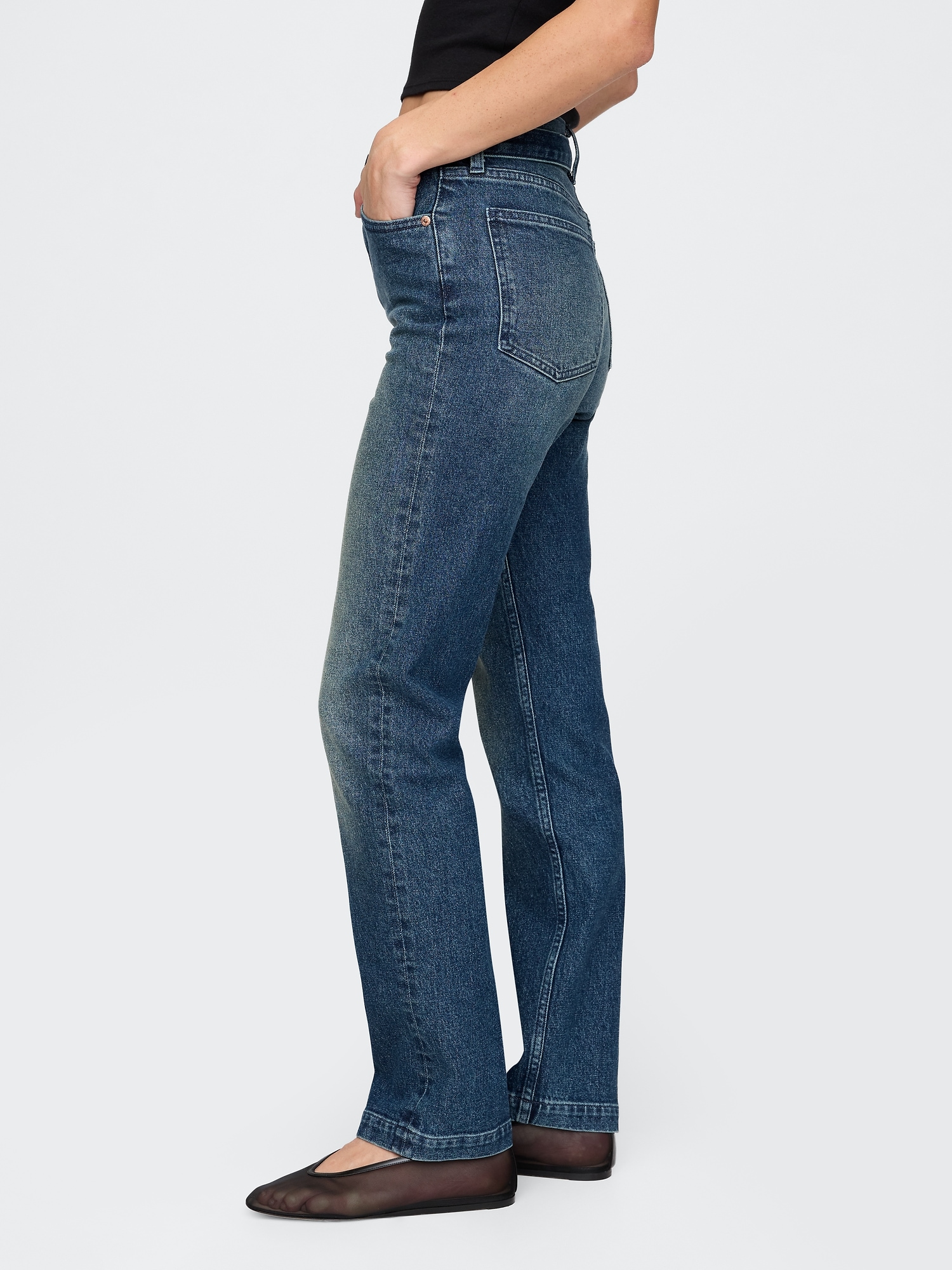Женские джинсы Gap High Rise ’90s Slim Straight Jeans — фото 3