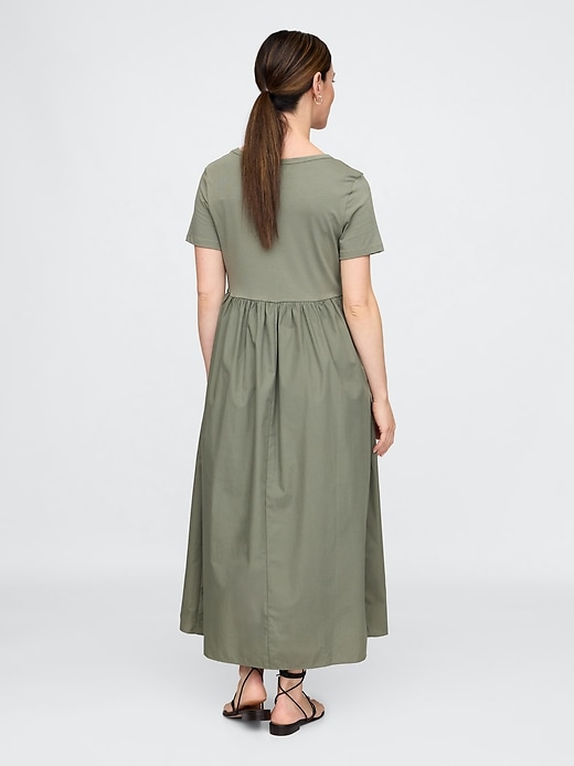 Image number 2 showing, Maternity Mixed Media Maxi Dress