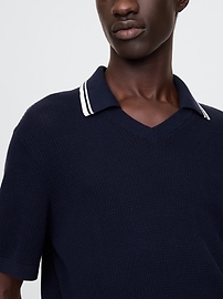 Johnny-Collar Sweater