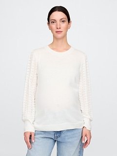 Maternity Lightweight CashSoft Pointelle Sweater