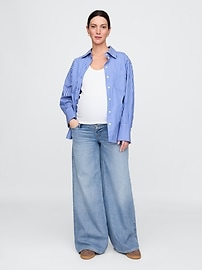 Maternity True Waistband Full Panel UltraSoft Baggy Jeans