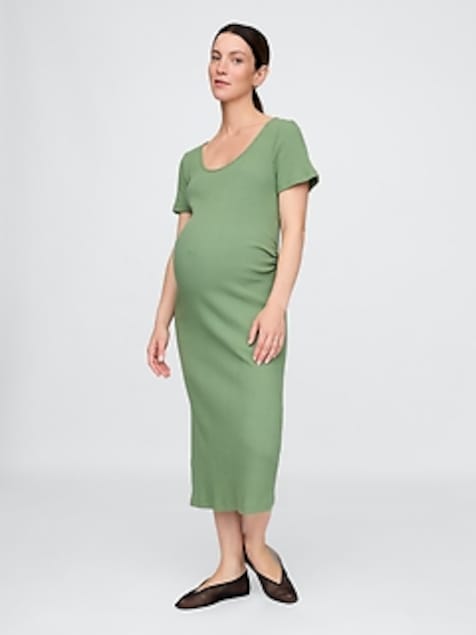 Maternity Rib Midi Dress