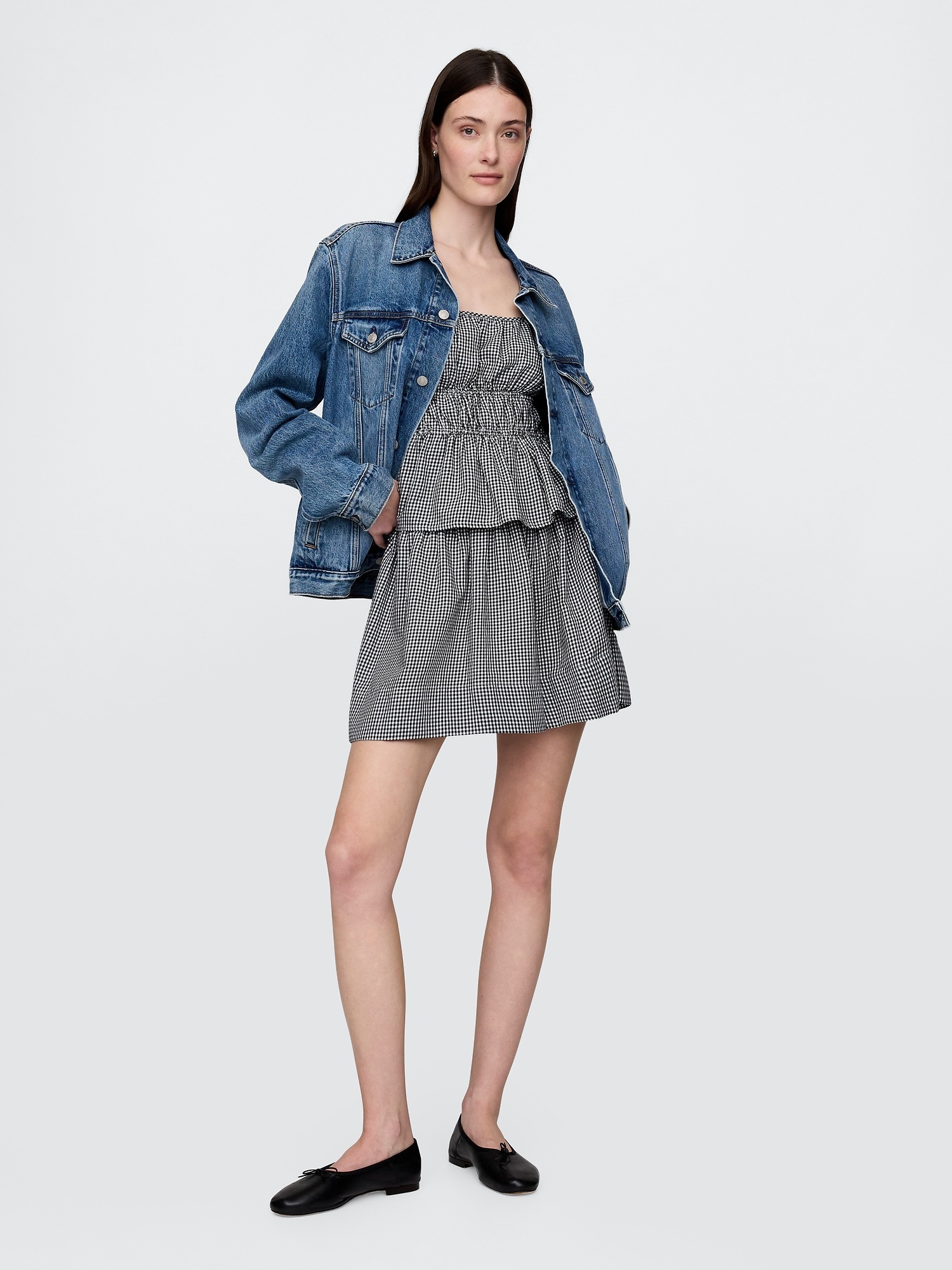 Женские юбки Gap Smocked Mini Skirt