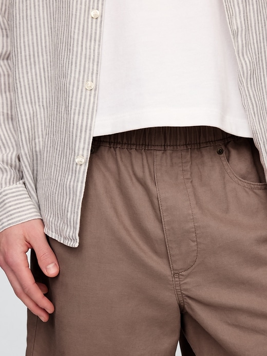 Image number 5 showing, 9" Linen-Cotton Easy Shorts