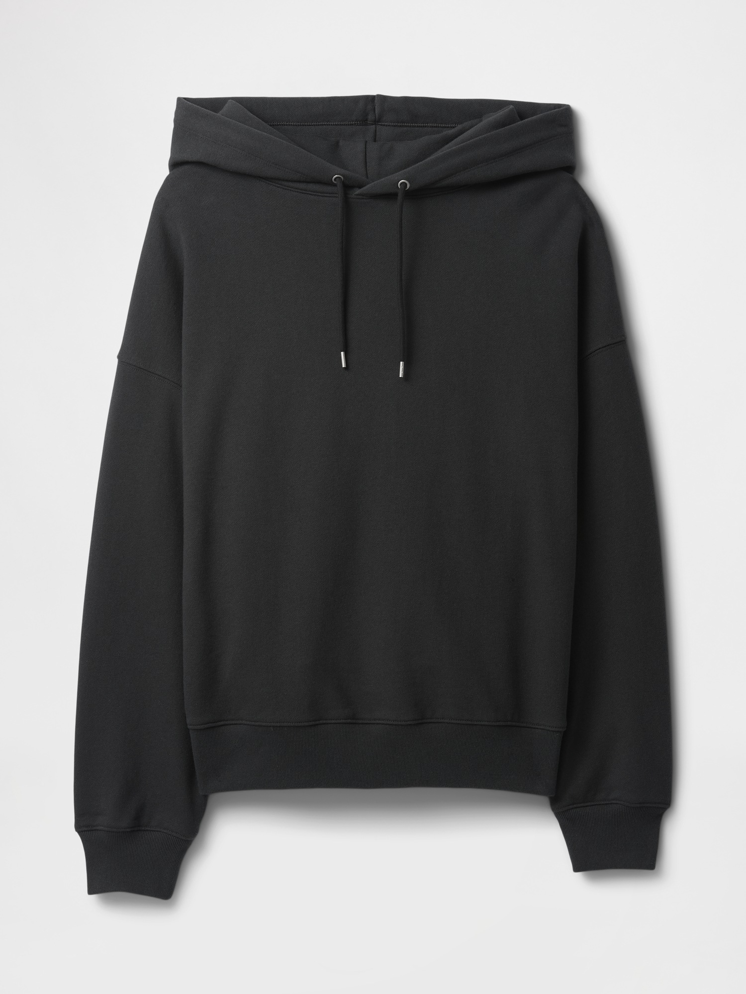 Gap French Terry Oversized Hoodie In Black