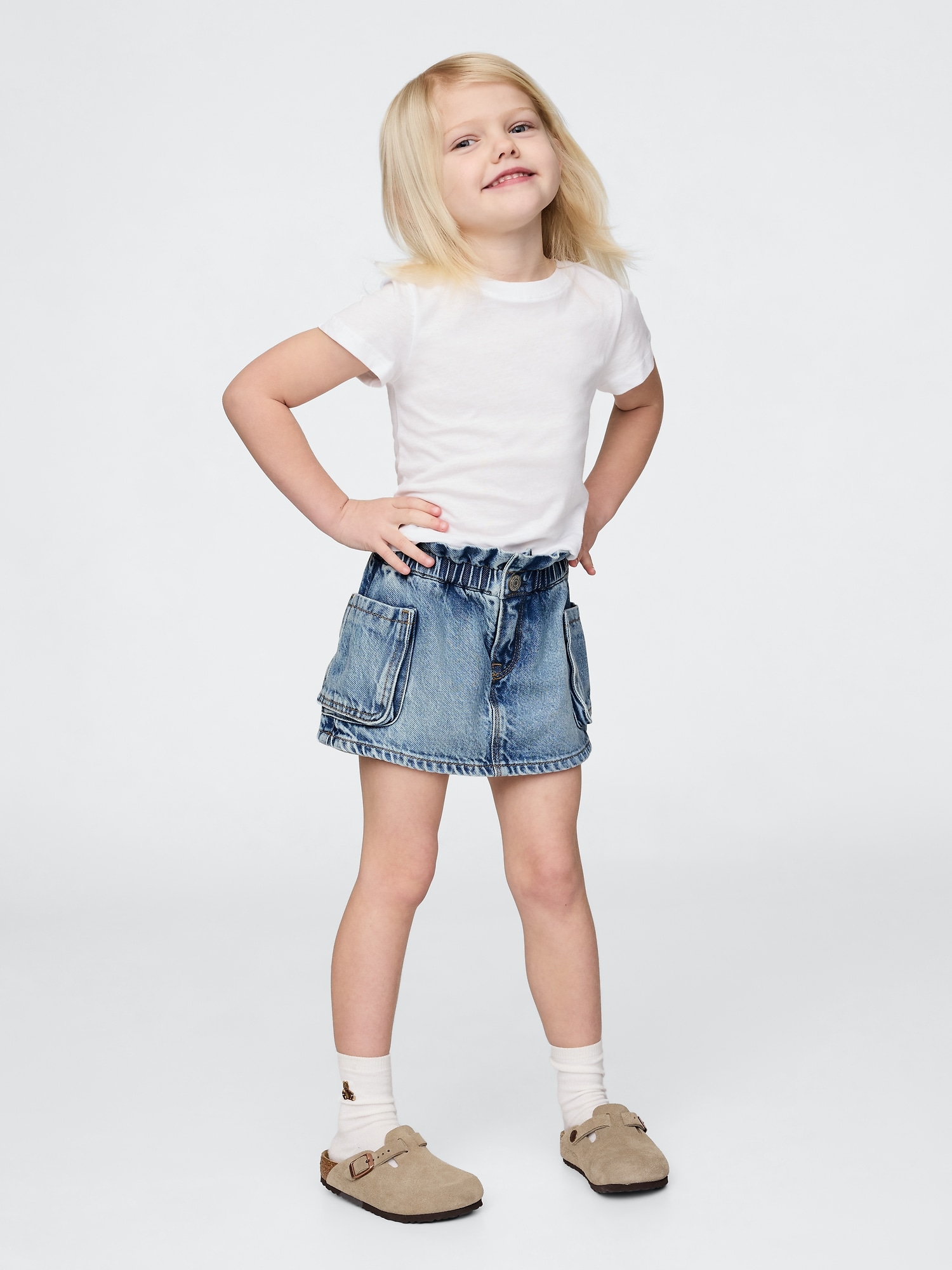 Baby & Toddler UltraSoft Denim Cargo Skort