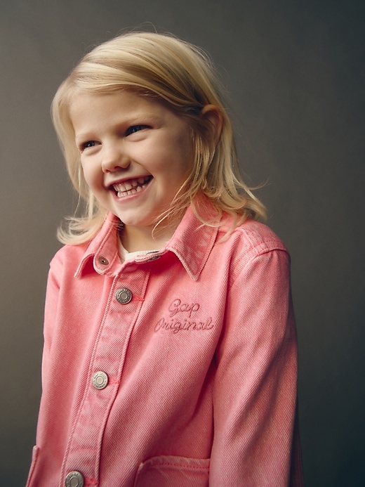 Image number 5 showing, Baby & Toddler UltraSoft Denim Logo Chore Jacket