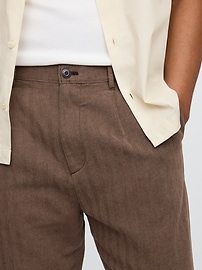 Linen-Cotton '90s Loose Pleated Khakis